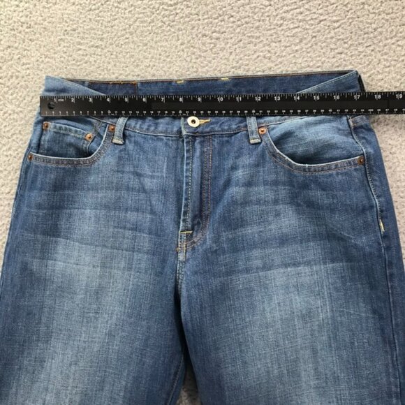 LUCKY BRAND Mens Size 34x28 Short Straight Leg 165 100% Cotton Blue Denim Jeans - Picture 10 of 16